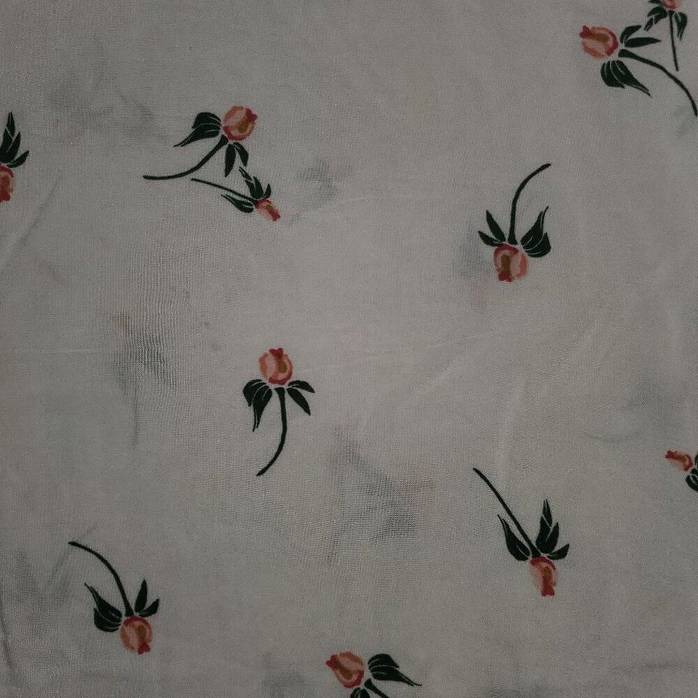 Free People Red Rose Floral Mini White Dress EUC - Picture 5 of 6